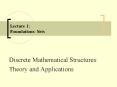 Lecture 1: Foundations: Sets