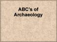 ABCs of Archaeology