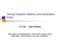 Mining Frequent Patterns and Association Rules