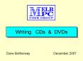 Writing CDs
