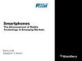 Smartphones The Advancement of Mobile Technology in Emerging Markets