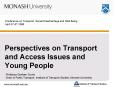 Conference on Transport, Social Disadvantage and Well Being April 5th6th 2006