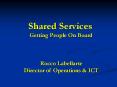 Shared Services Getting People On Board
