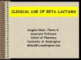 CLINICAL USE OF BETALACTAMS