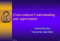 Crosscultural Understanding and Appreciation