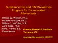 Substance Use and HIV Prevention Program for Incarcerated Adolescents