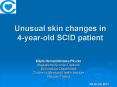 Unusual skin changes in 4yearold SCID patient