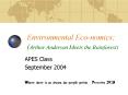 Environmental Economics: Arthur Anderson Meets the Rainforest
