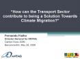 How can the Transport Sector contribute to being a Solution Towards Climate Migration