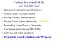 Federal Job Search Skills you should know