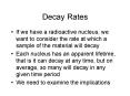 Decay Rates