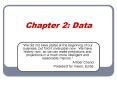 Chapter 2: Data