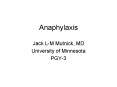 Anaphylaxis
