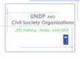 UNDP AND Civil Society Organizations