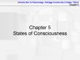 Chapter 5 States of Consciousness