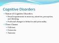 Cognitive Disorders