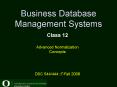 Business Database Management Systems