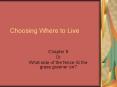 Choosing Where to Live