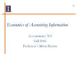 Economics of Accounting Information