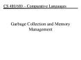 Garbage Collection and Memory Management