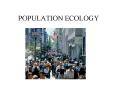 POPULATION ECOLOGY