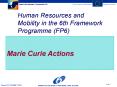 Marie Curie Schemes