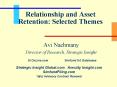 Relationship and Asset Retention: Selected Themes