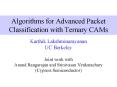 Algorithms for Advanced Packet Classification with Ternary CAMs