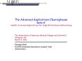 The Advanced Applications Clearinghouse demo of Health Sciences Applications for High Performance Ne