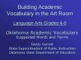 Building Academic Vocabulary in the Art Room Language Arts Grades 46
