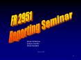 FR 2900 Reporting Seminar
