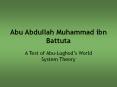 Abu Abdullah Muhammad ibn Battuta