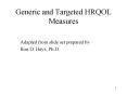 Generic and Targeted HRQOL Measures