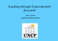 Teaching through Experimental Research