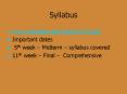 Syllabus