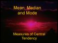 Mean, Median, and Mode