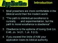 1'Most preachers are more comfortable in the Biblical world than the modern world'