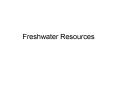 Freshwater Resources