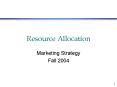 Resource Allocation