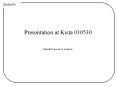 Presentation at Kista 010530