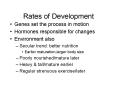 Rates of Development