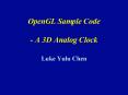 OpenGL Sample Code A 3D Analog Clock