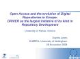 Open Access and the evolution of Digital Repositories in Europe: DRIVER as the largest initiative of