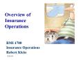 Overview of Insurance Operations