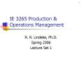 IE 3265 Production