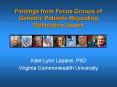 Findings from Focus Groups of Geriatric Patients Regarding Medication Issues