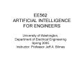 EE562 ARTIFICIAL INTELLIGENCE FOR ENGINEERS