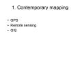 1' Contemporary mapping