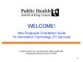 WELCOME New Employee Orientation Guide To Information Technology IT Services