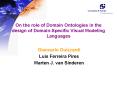On the role of Domain Ontologies in the design of DomainSpecific Visual Modeling Languages